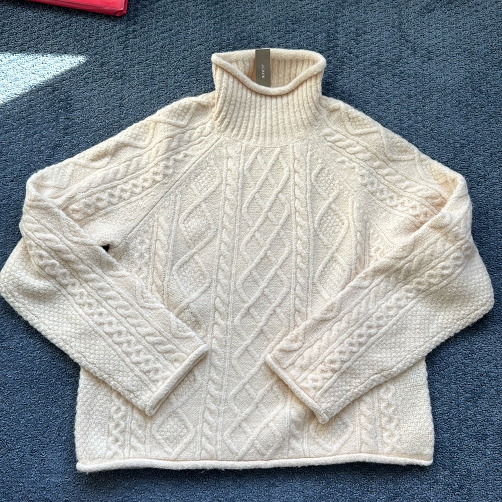 J. Crew Cream Cable Knit Sweater